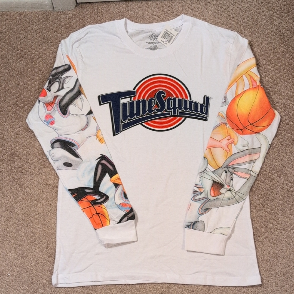 Tune Squad White Long Sleeve Tee